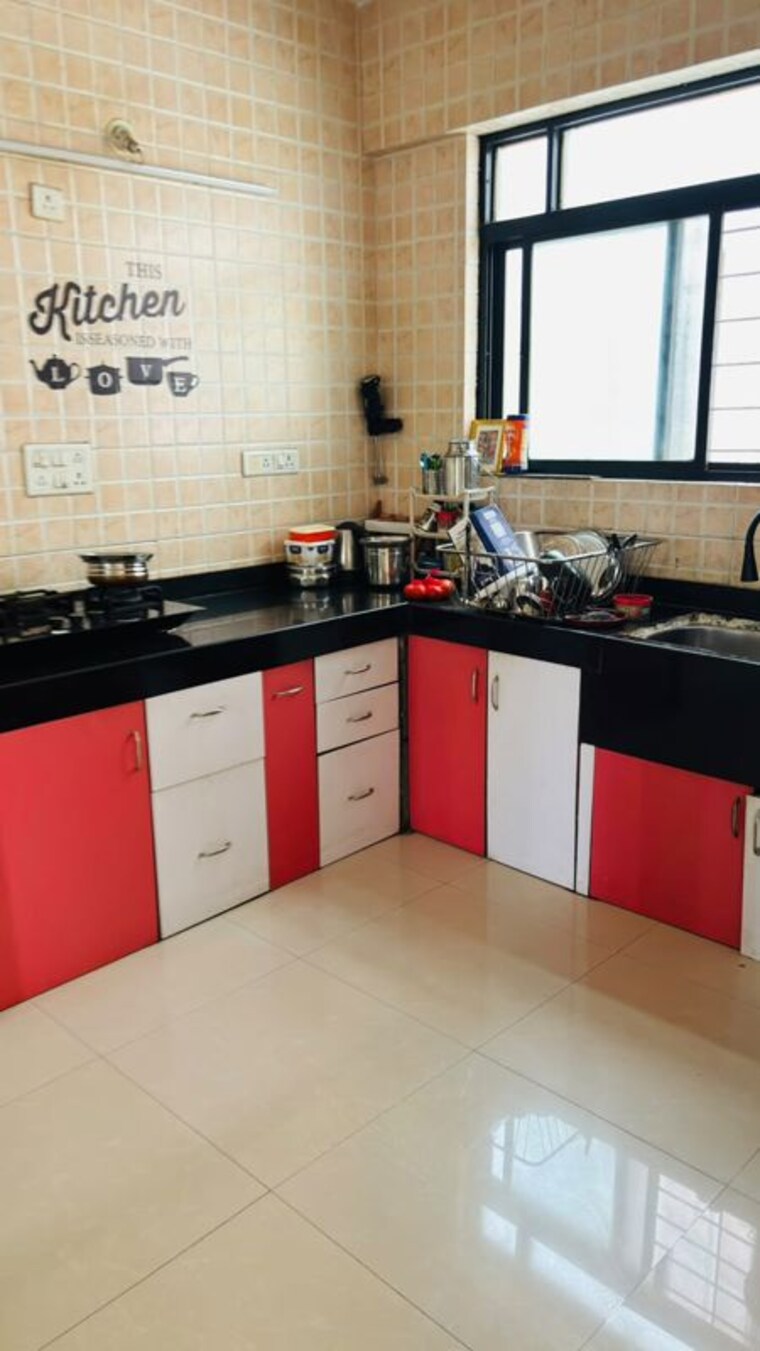 Kitchen, vision-harmony-homes 2 Bedroom 1000 Sq.Ft. Apartment In Pimple Nilakh Pune 10502345