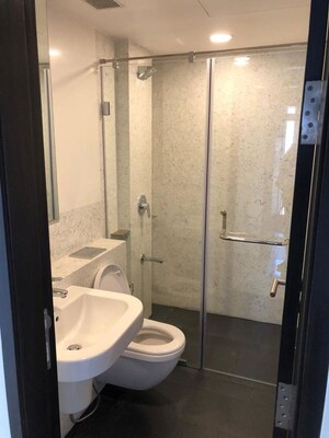Bathroom in 1 BHK Apartment at Lodha New Cuffe Parade, Wadala – for Rent