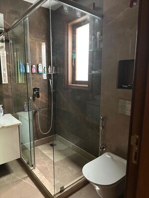 Bathroom in 3 BHK Apartment at Shivalik Colony – for Rent