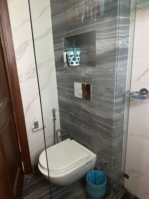 Bathroom in 3 BHK Apartment at Shivalik Colony – for Rent