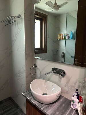 Bathroom in 3 BHK Apartment at Shivalik Colony – for Rent