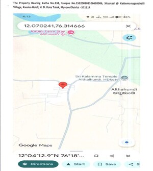 Independent House – Map Location View at Hd Kote Road - for Sale