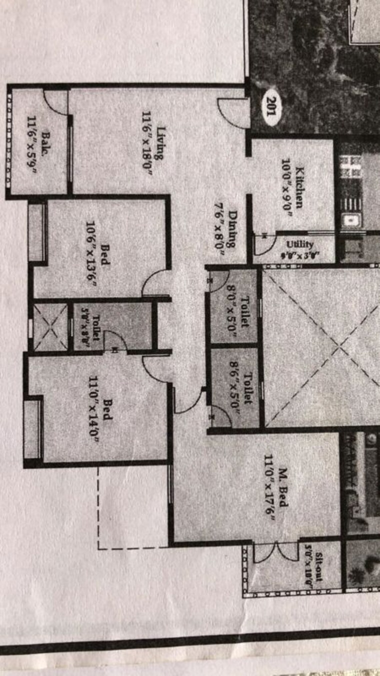 Floor Plan, lodha-bella-vita 2 Bedroom 1100 Sq.Ft. Apartment In Nibm Road Pune 10502708