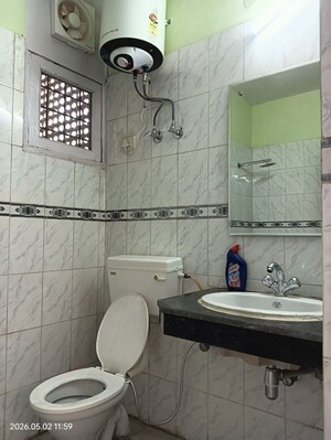 Bathroom in 3 BHK Builder Floor at Ardee Platinum Independent Floors, Sector 52 – for Rent