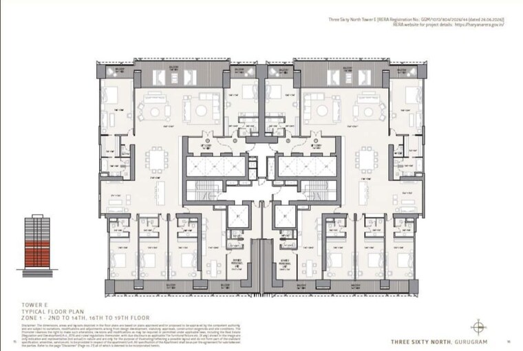 Floor Plan, oberoi-three-sixty-north 4 Bedroom 5600 Sq.Ft. Apartment In Sector 58 Gurgaon 10503290