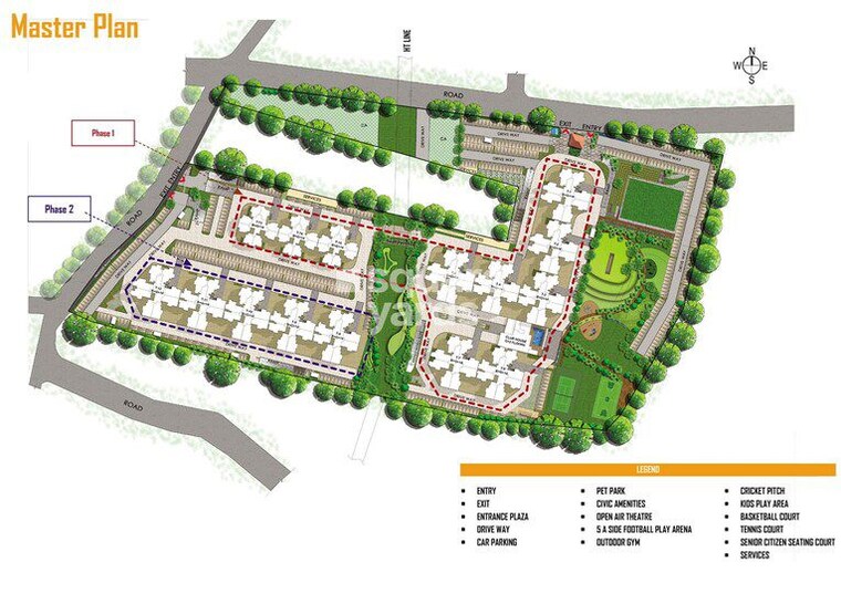 Master Plan, prestige-primrose-hills-phase-ii 3 Bedroom 1658 Sq.Ft. Apartment In Banashankari 6th Stage Bangalore 10503512