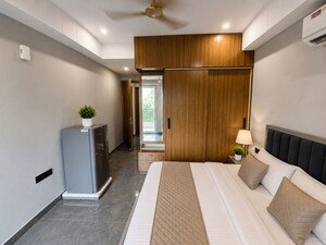 Living Room in Studio Builder Floor at Medi City – for Rent