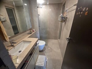 Bathroom in 2 BHK Apartment at Hiranandani Atlantis, Powai – for Rent