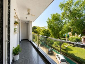 Balcony in 3 BHK Apartment at Greater Kailash – for Rent