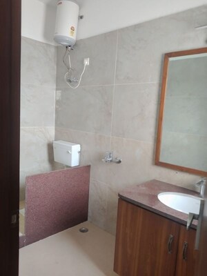 Bathroom in 3 BHK Builder Floor at Mewala Maharajpur – for Rent