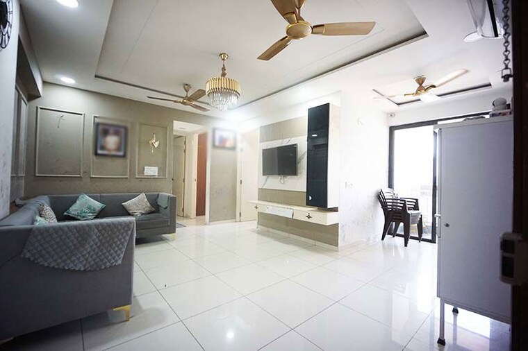 Living Room, south bopal 3 Bedroom 1500 Sq.Ft. Apartment In South Bopal Ahmedabad 10504251