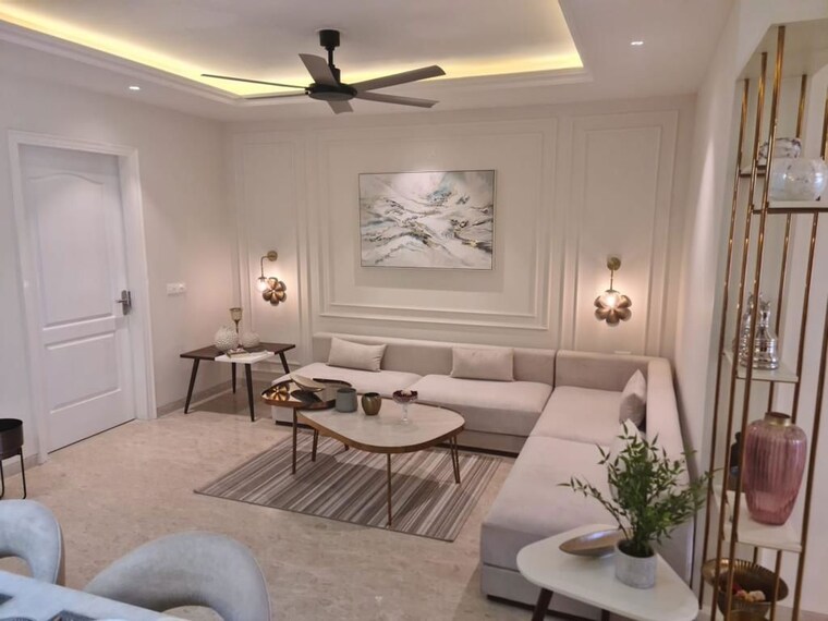 Living Room, omaxe-new-chandigarh 3 Bedroom 1683 Sq.Ft. Builder Floor In North Mullanpur Chandigarh 10354906