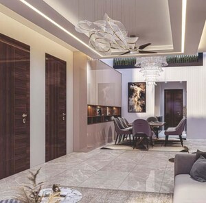 Living Room in 3 BHK Builder Floor at Omaxe New Chandigarh, North Mullanpur – for Sale