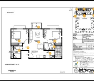 Floor Plan in 2 BHK Apartment at Brigade El Dorado, Bagaluru – for Sale