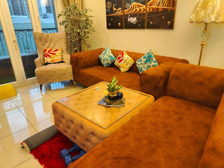Living Room, prestige-song-of-the-south 3 Bedroom 1923 Sq.Ft. Apartment In Yelenahalli Bangalore 10504584