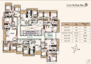 Floor Plan in 2 BHK Apartment at Saraswat Colony – for Sale