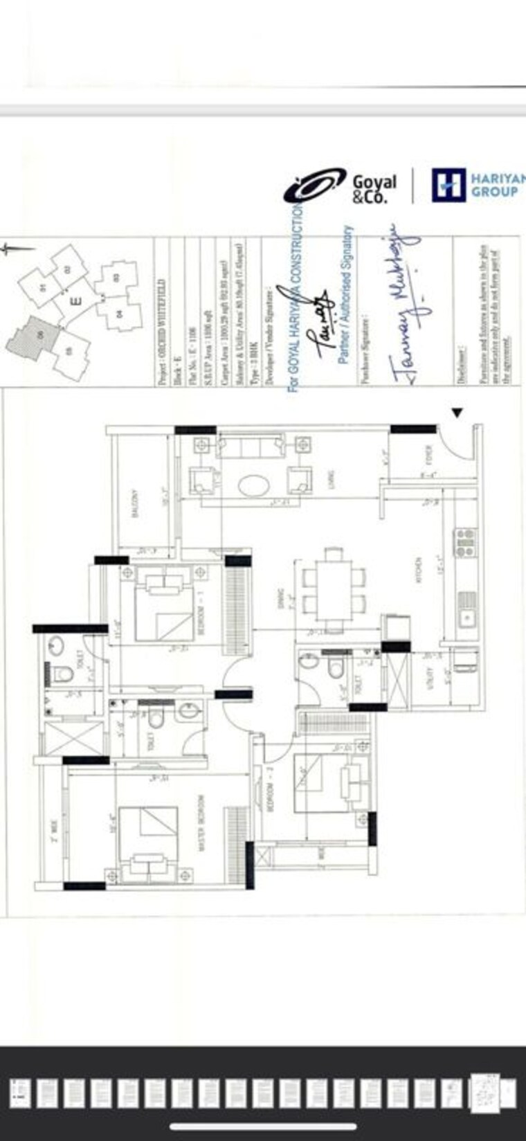Floor Plan, goyal-and-co-orchid-whitefield 3 Bedroom 1591 Sq.Ft. Apartment In Whitefield Bangalore 10504712