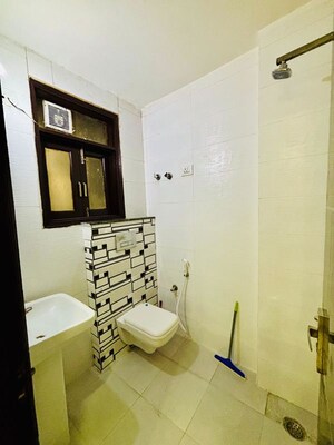 Bathroom in 3 BHK Builder Floor at Chattarpur – for Rent