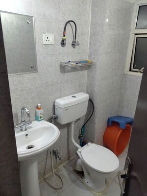 Bathroom in 2 BHK Apartment at Panchsheel Greens II, Sector 16 Greater Noida – for Rent