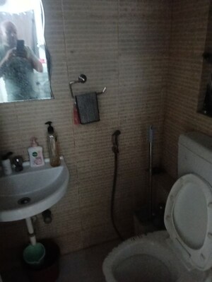 Bathroom in 1 BHK Apartment at DB Orchid Ozone, Dahisar East – for Rent