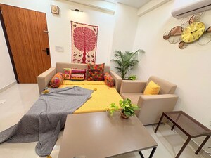 Living Room in 1 BHK Apartment at Redwood Magnus, Jeerota – for Rent