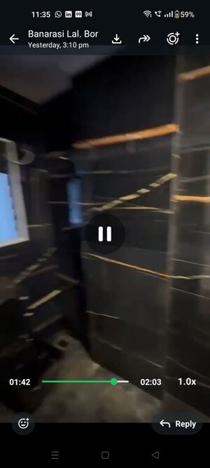 Staircase in 2 BHK Apartment at Svarna Rosemary, Mahim West – for Rent