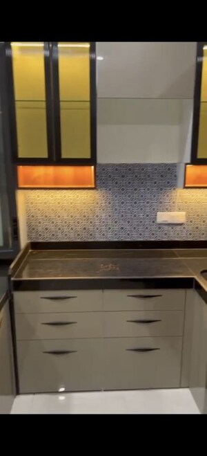 Kitchen in 1 RK Apartment at Lodha Crown Quality Homes, Majiwada – for Rent