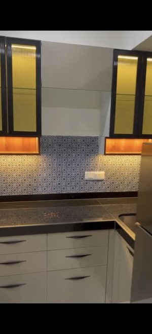 Kitchen in 1 RK Apartment at Lodha Crown Quality Homes, Majiwada – for Rent