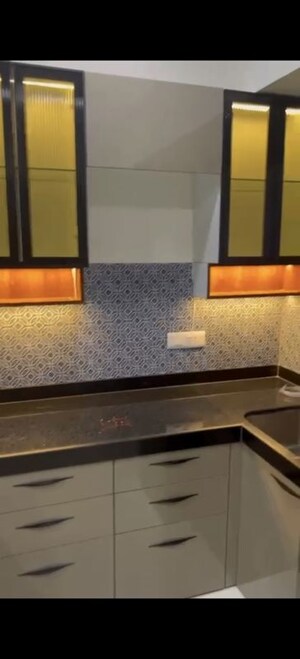 Kitchen in 1 RK Apartment at Lodha Crown Quality Homes, Majiwada – for Rent