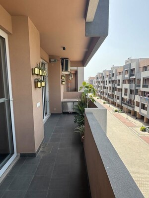 Balcony in 3 BHK Apartment at SAV Gulnaar Meadows, Ambala Highway – for Rent