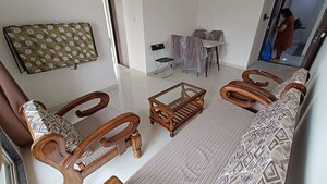 Living Room in 2 BHK Apartment at Ashar Axis, Majiwada – for Rent