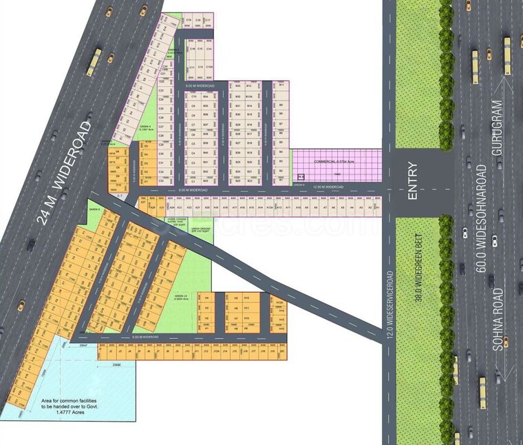 Master Plan, lion-green-valley 3 Bedroom 1200 Sq.Ft. Builder Floor In Sohna Sector 35 Gurgaon 10505520