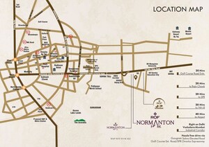 3 BHK Builder Floor – Map Location View at Lion Green Valley, Sohna Sector 35 - for Sale