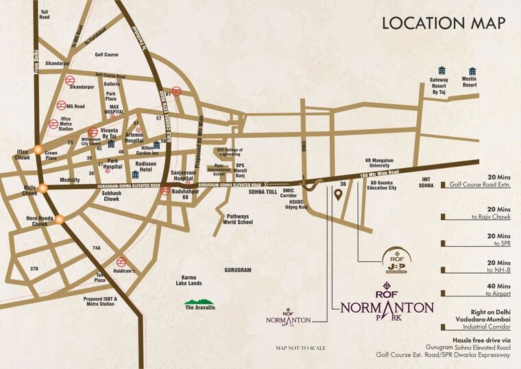 Map Location, lion-green-valley 3 Bedroom 1200 Sq.Ft. Builder Floor In Sohna Sector 35 Gurgaon 10505520