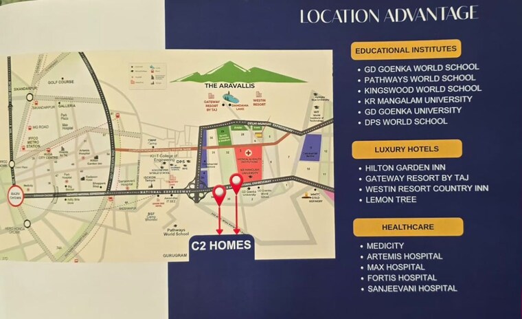 Map Location, lion-green-valley 3 Bedroom 1200 Sq.Ft. Builder Floor In Sohna Sector 35 Gurgaon 10505520