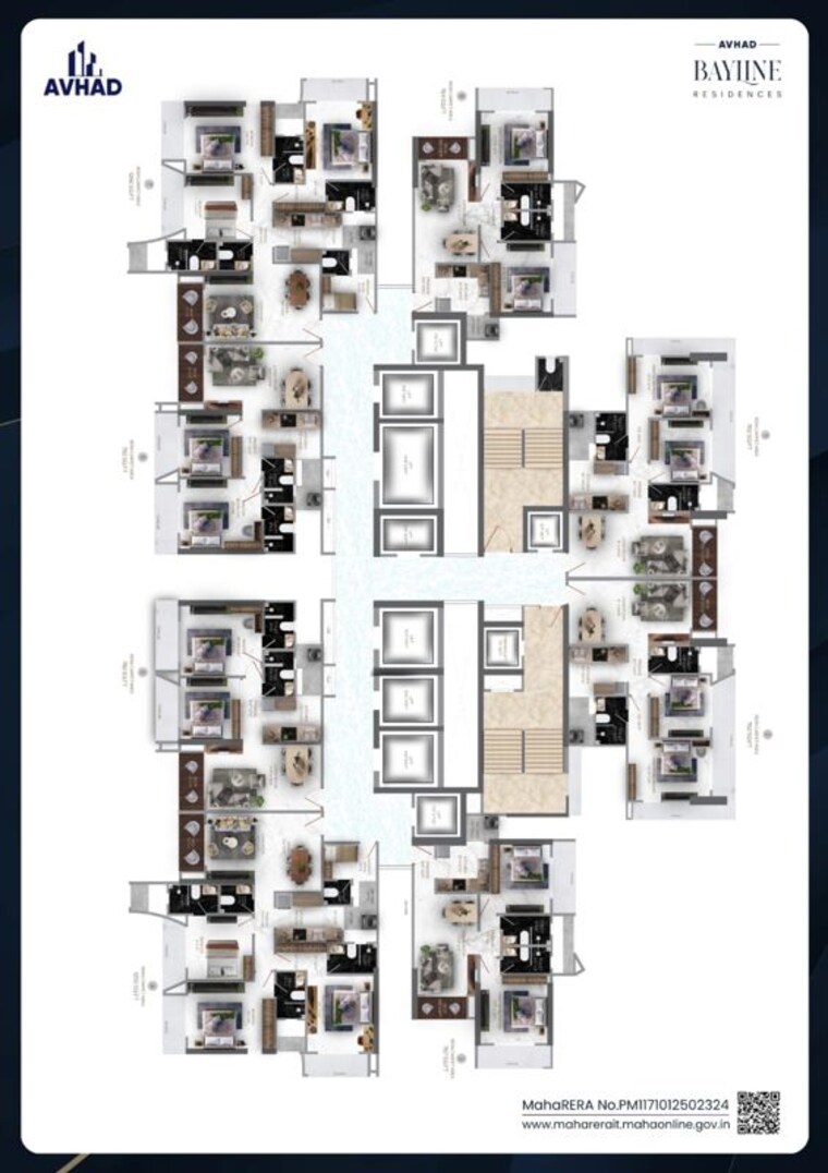 Floor Plan, mumbai central suburbs 2 Bedroom 762 Sq.Ft. Apartment In Mumbai Central Suburbs Mumbai 10505798