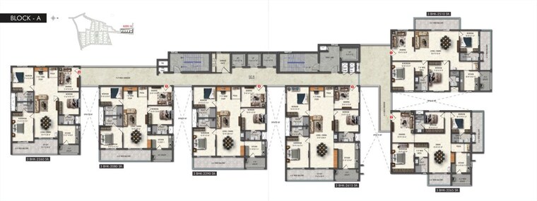 Floor Plan, kokapet 3.5 Bedroom 2615 Sq.Ft. Apartment In Kokapet Hyderabad 10506199