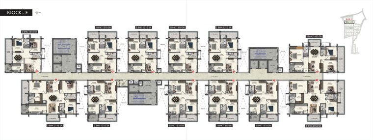 Floor Plan, kokapet 3.5 Bedroom 2615 Sq.Ft. Apartment In Kokapet Hyderabad 10506199