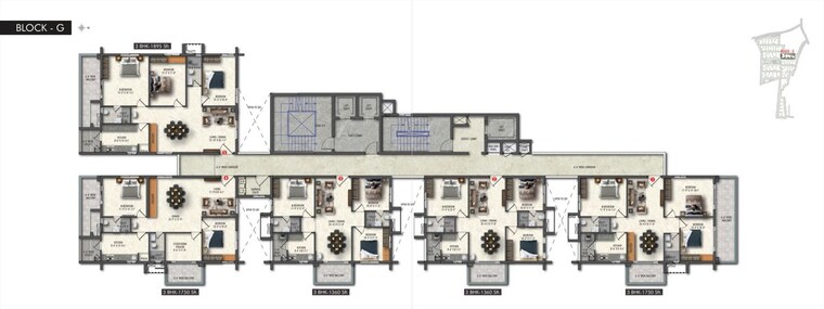 Floor Plan, kokapet 3.5 Bedroom 2615 Sq.Ft. Apartment In Kokapet Hyderabad 10506199