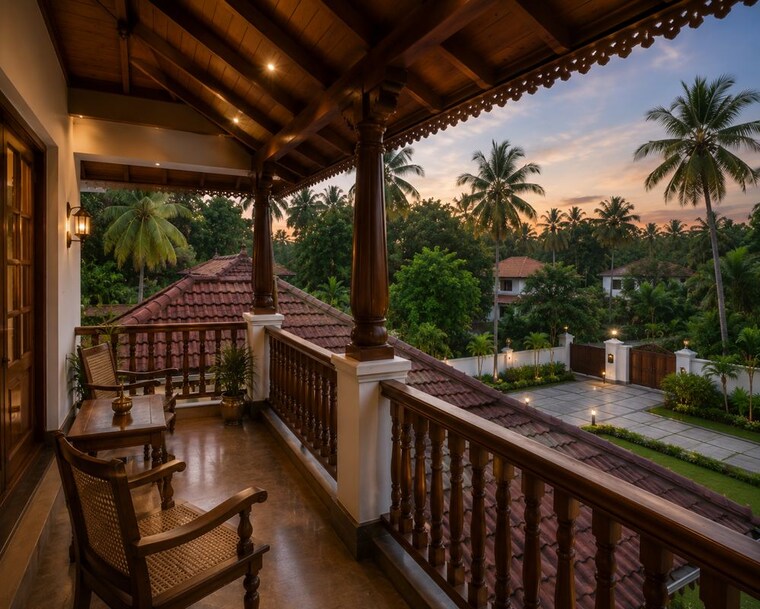 Balcony, ayyanthole 3 Bedroom 2000 Sq.Ft. Independent House In Ayyanthole Thrissur 10506668