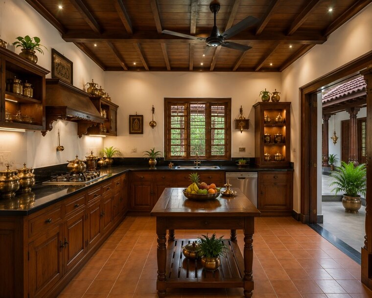 Kitchen, ayyanthole 3 Bedroom 2000 Sq.Ft. Independent House In Ayyanthole Thrissur 10506668