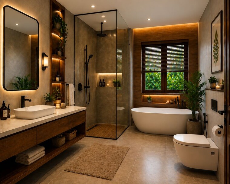 Bathroom, amala nagar 3 Bedroom 2000 Sq.Ft. Villa In Amala Nagar Thrissur 10506690