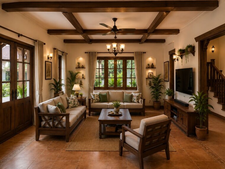 Living Room, kechery 3 Bedroom 2000 Sq.Ft. Villa In Kechery Thrissur 10506702
