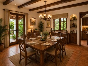 Dining area in 3 BHK Villa at Kechery – for Sale