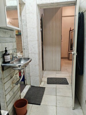 Bathroom in 1 BHK Apartment at Khar West – for Rent