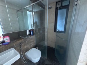 Bathroom in 3 BHK Apartment at Lodha Parkside, Worli – for Rent