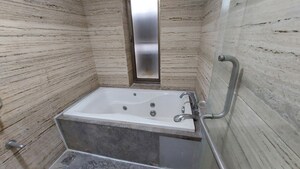 Bathroom in 3 BHK Apartment at Lodha Luxuria, Majiwada – for Rent