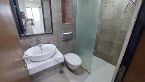 Bathroom in 3 BHK Apartment at Lodha Luxuria, Majiwada – for Rent