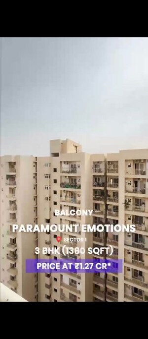 3 BHK Apartment – Exterior View View at Paramount Emotions, Sector 1 Greater Noida - for Sale