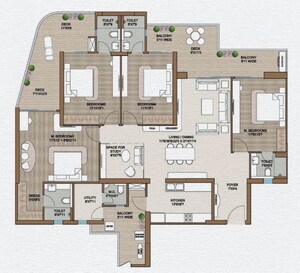Floor Plan in 4 BHK Apartment at Smart World One DXP, Sector 113 – for Sale
